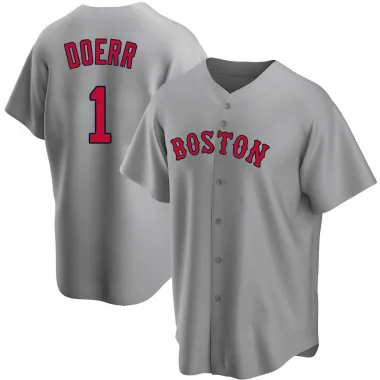 Gray Replica Bobby Doerr Youth Boston Red Road Jersey