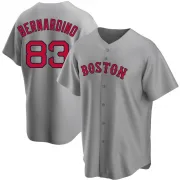 Gray Replica Brennan Bernardino Men's Boston Red Road Jersey