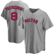 Gray Replica Carl Yastrzemski Youth Boston Red Road Jersey