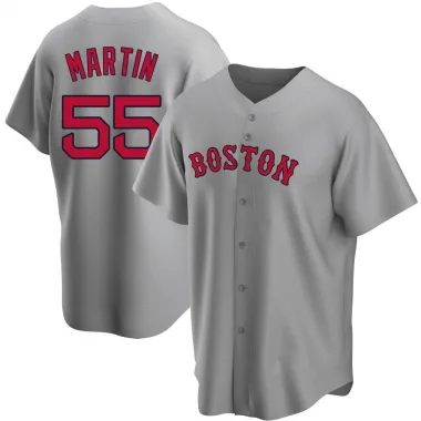 Gray Replica Chris Martin Men's Boston Red Road Jersey