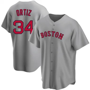 Gray Replica David Ortiz Youth Boston Red Road Jersey