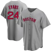 Gray Replica Dwight Evans Men's Boston Red Road Jersey