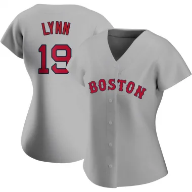 Gray Replica Fred Lynn Women's Boston Red Road Jersey