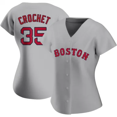 Gray Replica Garrett Crochet Women's Boston Red Road Jersey