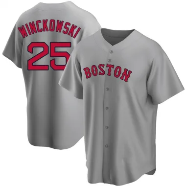 Gray Replica Josh Winckowski Youth Boston Red Road Jersey