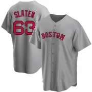 Gray Replica Justin Slaten Men's Boston Red Road Jersey