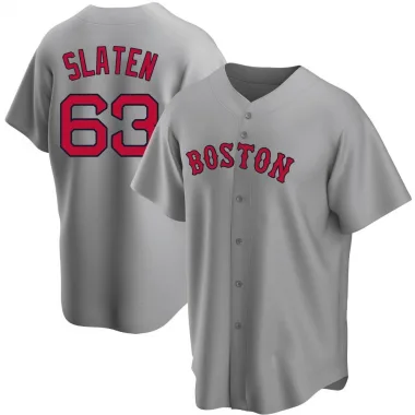 Gray Replica Justin Slaten Youth Boston Red Road Jersey