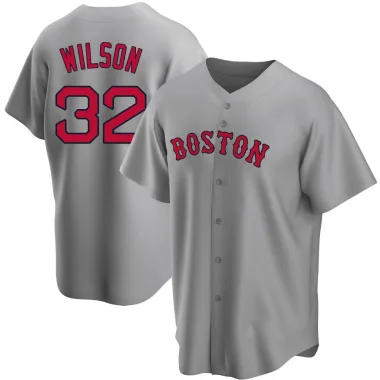 Gray Replica Justin Wilson Men's Boston Red Road Jersey