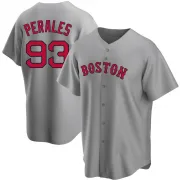 Gray Replica Luis Perales Men's Boston Red Road Jersey