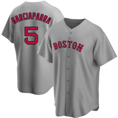 Gray Replica Nomar Garciaparra Youth Boston Red Road Jersey