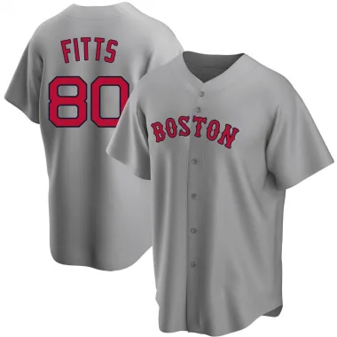 Gray Replica Richard Fitts Youth Boston Red Road Jersey