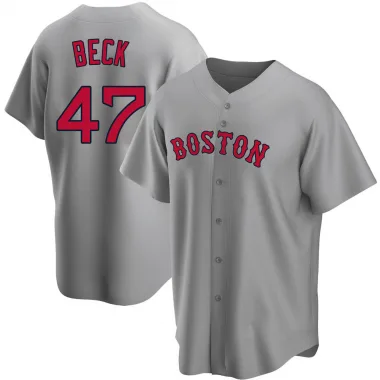 Gray Replica Rod Beck Men's Boston Red Road Jersey