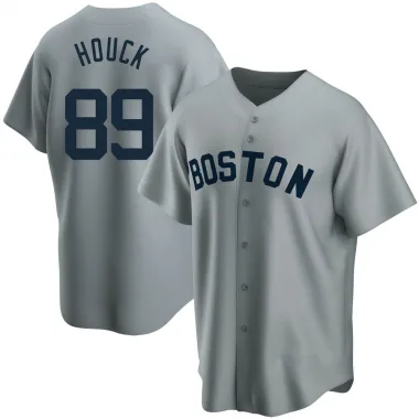 Gray Replica Tanner Houck Youth Boston Red Road Cooperstown Collection Jersey