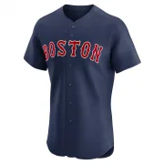 Navy Elite Justin Slaten Men's Boston Red Alternate Jersey