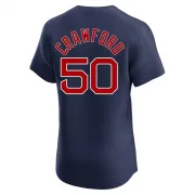 Navy Elite Kutter Crawford Men's Boston Red Alternate Jersey