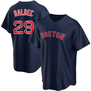 Navy Replica Bobby Dalbec Men's Boston Red Alternate Jersey