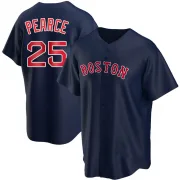 Navy Replica Steve Pearce Men's Boston Red Alternate Jersey