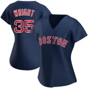 Navy Replica Steven Wright Women's Boston Red Alternate Jersey