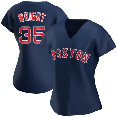 Navy Replica Steven Wright Women's Boston Red Alternate Jersey