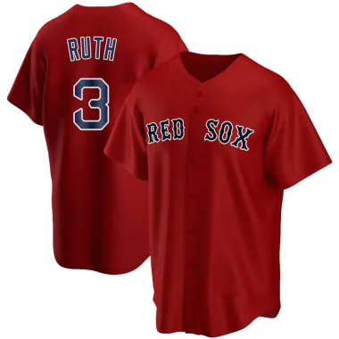 Red Replica Babe Ruth Men's Boston Red Alternate Jersey