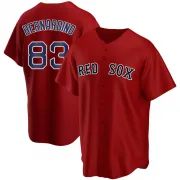 Red Replica Brennan Bernardino Men's Boston Red Alternate Jersey