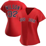 Red Replica Justin Wilson Women's Boston Red Alternate Jersey