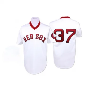 White Authentic Bill Lee Men's Boston Red Throwback Jersey