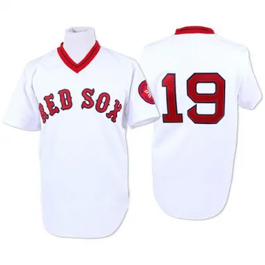 White Authentic Fred Lynn Men's Boston Red Throwback Jersey