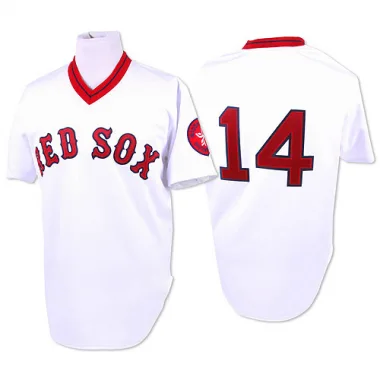 White Authentic Jim Rice Men's Boston Red 1975 Throwback Jersey