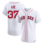 White Elite Bill Lee Men's Boston Red Home Jersey