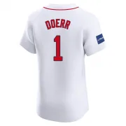 White Elite Bobby Doerr Men's Boston Red Home Patch Jersey