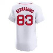 White Elite Brennan Bernardino Men's Boston Red Home Jersey