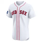 White Elite Ceddanne Rafaela Men's Boston Red Home Patch Jersey