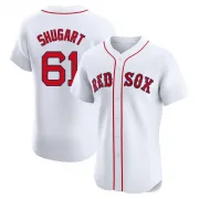 White Elite Chase Shugart Men's Boston Red Home Patch Jersey