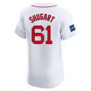 White Elite Chase Shugart Men's Boston Red Home Patch Jersey