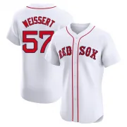 White Elite Greg Weissert Men's Boston Red Home Jersey