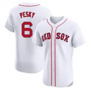 White Elite Johnny Pesky Men's Boston Red Home Jersey