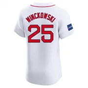 White Elite Josh Winckowski Men's Boston Red Home Patch Jersey