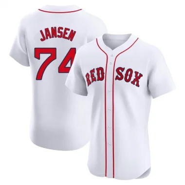 White Elite Kenley Jansen Men's Boston Red Home Patch Jersey