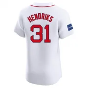 White Elite Liam Hendriks Men's Boston Red Home Patch Jersey