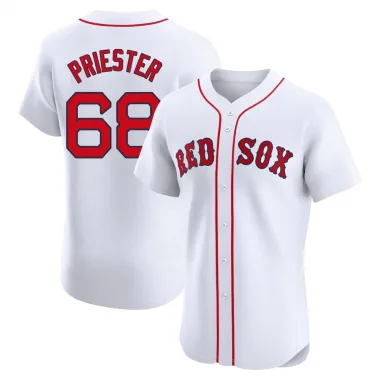 White Elite Quinn Priester Men's Boston Red Home Jersey