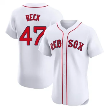 White Elite Rod Beck Men's Boston Red Home Jersey