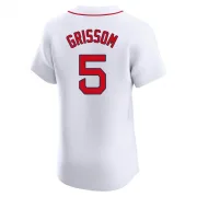 White Elite Vaughn Grissom Men's Boston Red Home Jersey