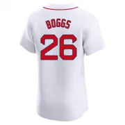 White Elite Wade Boggs Men's Boston Red Home Jersey