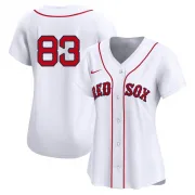 White Limited Brennan Bernardino Women's Boston Red 2nd Home Jersey