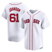 White Limited Brian Johnson Men's Boston Red Home Jersey