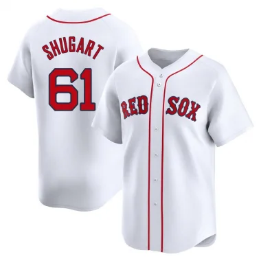 White Limited Chase Shugart Men's Boston Red Home Jersey