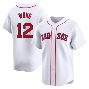 White Limited Connor Wong Men's Boston Red Home Jersey