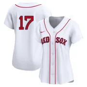 White Limited David Hamilton Women's Boston Red 2nd Home Jersey