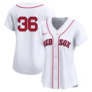 White Limited Eduardo Nunez Women's Boston Red 2nd Home Jersey